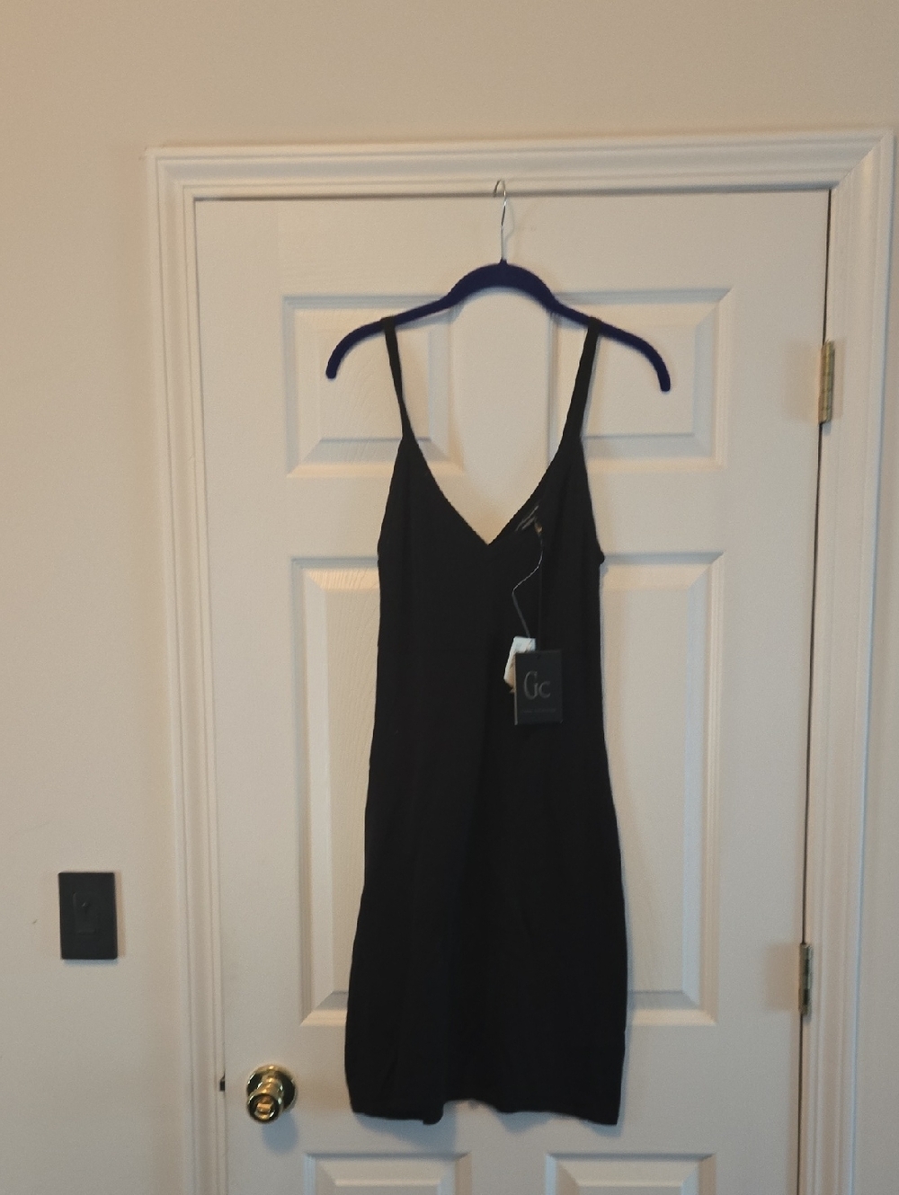 Black Spaghetti-Strap Mini Dress